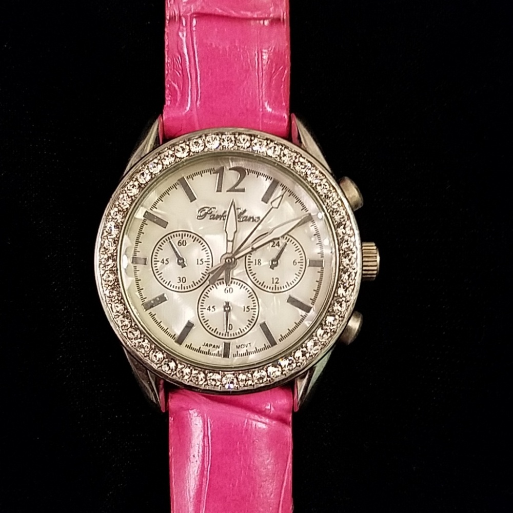 Park Lane Watch - Pink Faux Snake Band